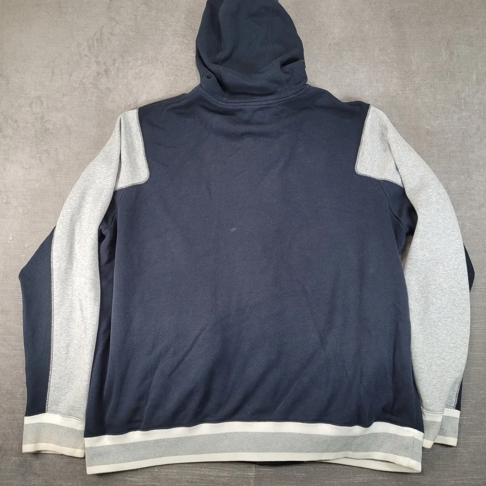 Jordan Y2K Snap Front Hoodie Mens 3XL Navy Blue Grey Varsity Jacket Jumpman